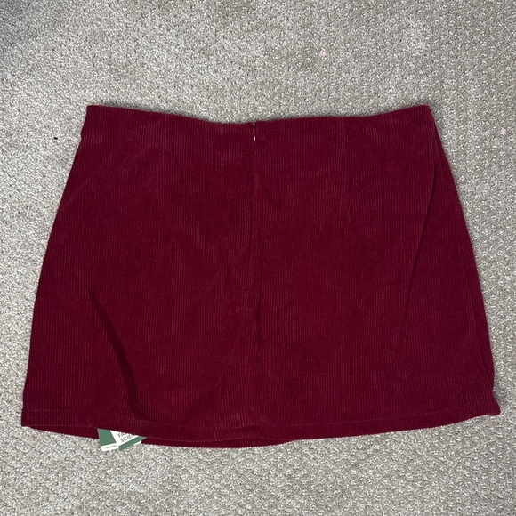 NWT HALARA Burgundy High Waisted Mini Corduroy Skort Sz XL - Picture 6 of 10